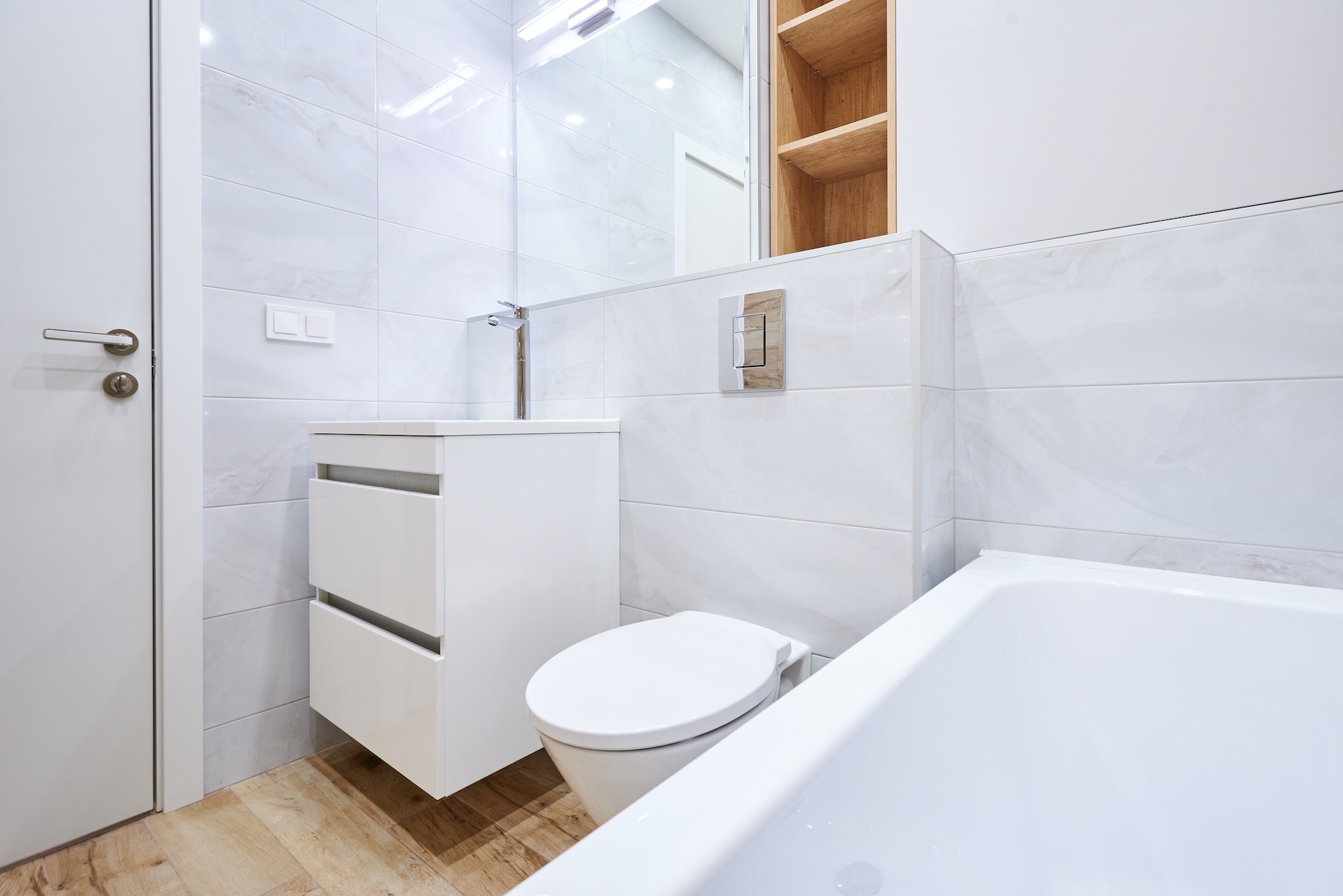 Modern bathroom design, home interiors
